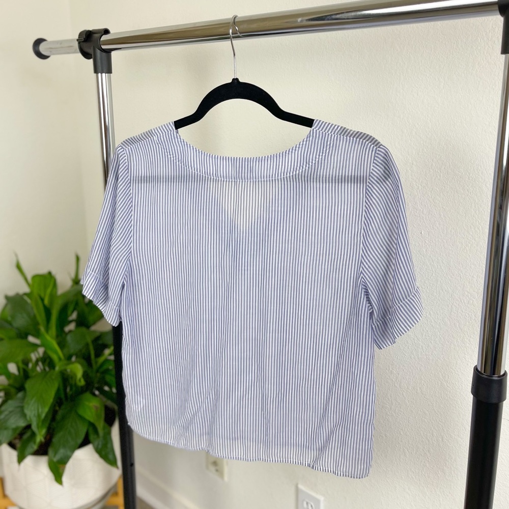 A New Day | Blue/White Striped Top | Size: S - Picture 2 of 3
